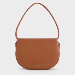 C&K Elora Curved Top Handle Bag - Tan