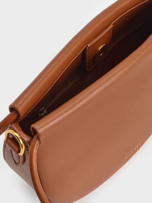 C&K Elora Curved Top Handle Bag - Tan - Image 5