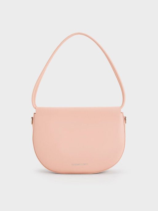C&K Elora Curved Top Handle Bag - Pink