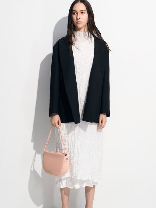 C&K Elora Curved Top Handle Bag - Pink - Image 4