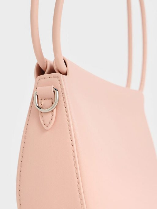 C&K Elora Curved Top Handle Bag - Pink - Image 6