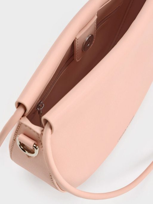 C&K Elora Curved Top Handle Bag - Pink - Image 7