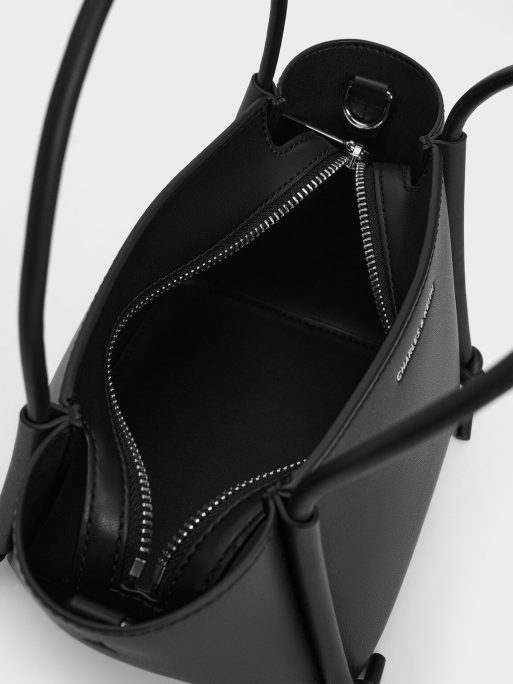 C&K Elora Elongated-Handle Tote Bag - Noir - Image 5