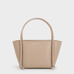 C&K Elora Elongated-Handle Tote Bag - Taupe