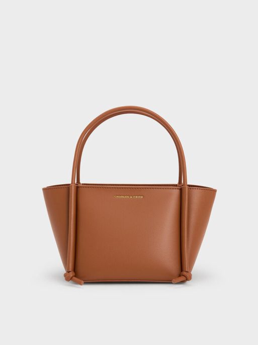 C&K Elora Elongated-Handle Tote Bag - Tan