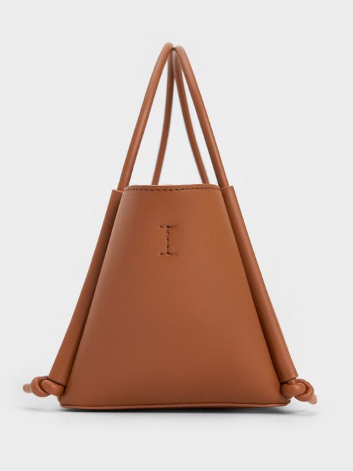 C&K Elora Elongated-Handle Tote Bag - Tan - Image 4