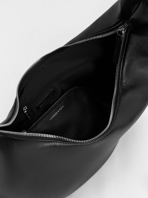 C&K Toni Knotted Curved Hobo Bag - Noir - Image 7