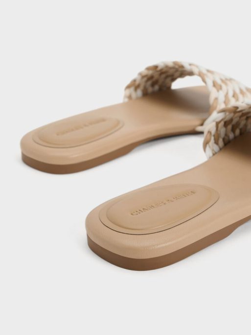 C&K Woven Open-Toe Slides - Multi - Image 3