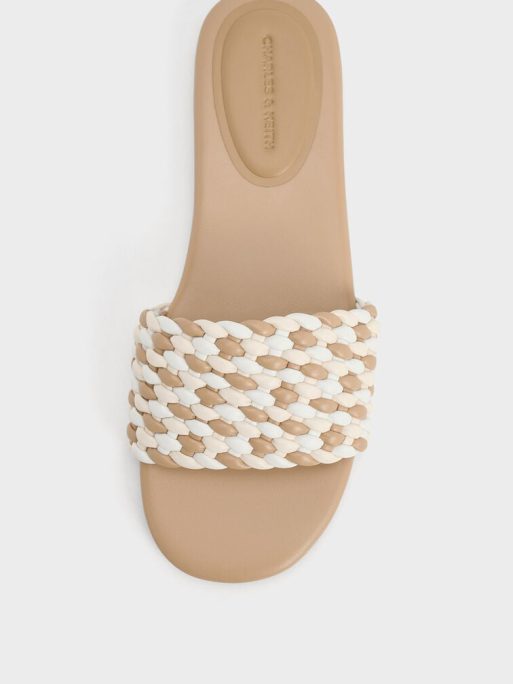 C&K Woven Open-Toe Slides - Multi - Image 5