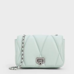 C&K Arwen Quilted Shoulder Bag - Sage Green