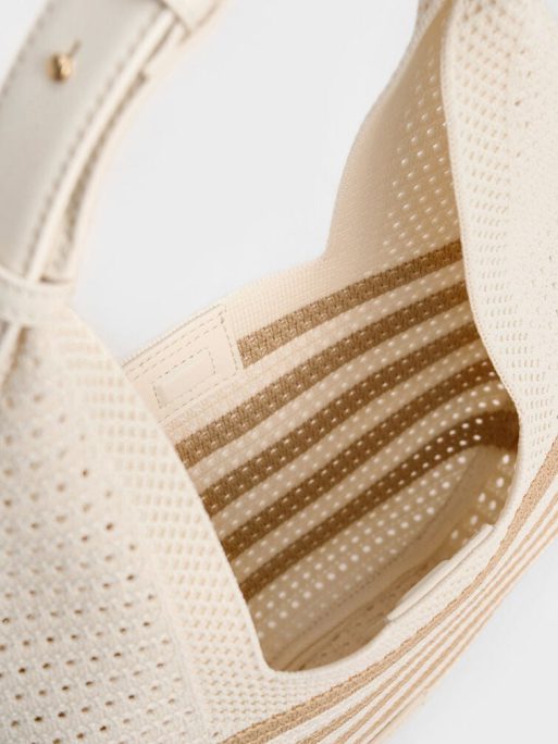 CHARLES & KEITH Ida Knitted Striped Hobo Bag - Sand - Image 5