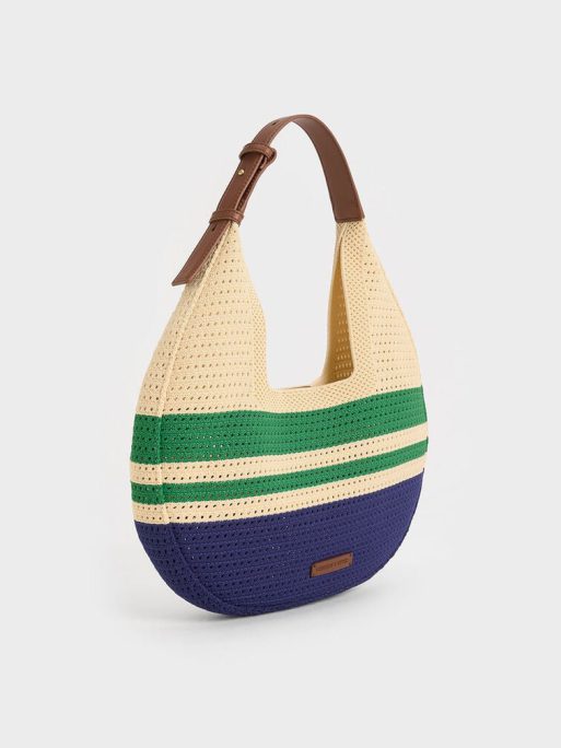 CHARLES & KEITH Ida Knitted Striped Hobo Bag - Multi - Image 2