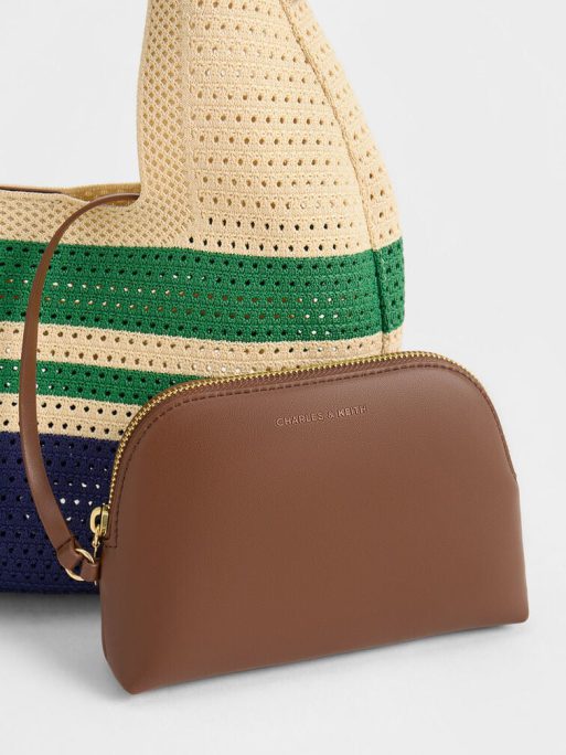 CHARLES & KEITH Ida Knitted Striped Hobo Bag - Multi - Image 4