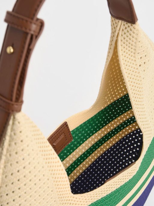 CHARLES & KEITH Ida Knitted Striped Hobo Bag - Multi - Image 5