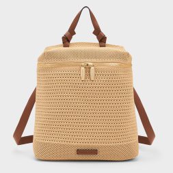 CHARLES & KEITH Ida Knitted Backpack - Beige