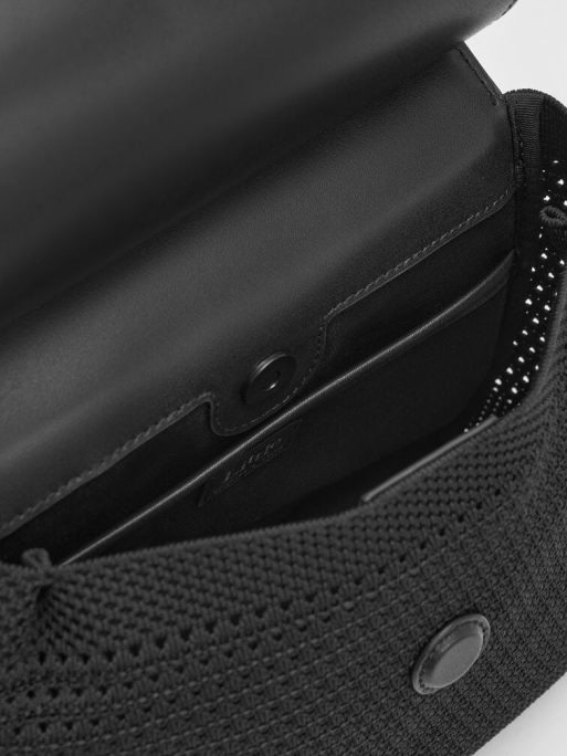 CHARLES & KEITH Ida Knitted Front Flap Backpack - Black - Image 5
