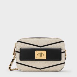 CHARLES & KEITH Eleni Canvas Chevron Zip Crossbody Bag - Multi