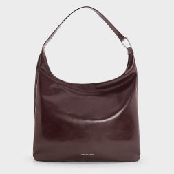 CHARLES & KEITH Lumen Slouchy Hobo Bag - Plum