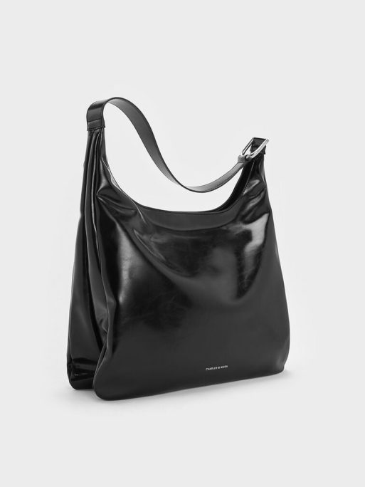 CHARLES & KEITH Lumen Slouchy Hobo Bag - Noir - Image 2