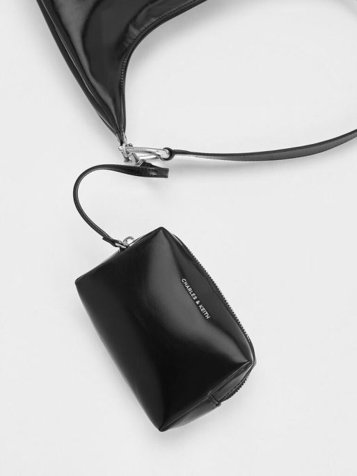 CHARLES & KEITH Lumen Slouchy Hobo Bag - Noir - Image 4