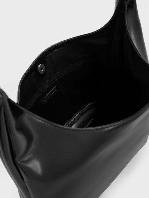 CHARLES & KEITH Lumen Slouchy Hobo Bag - Noir - Image 5