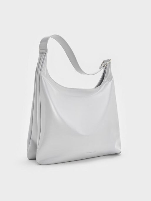 CHARLES & KEITH Lumen Slouchy Hobo Bag - Grey - Image 2