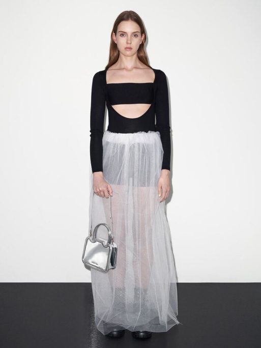 CHARLES & KEITH
Perline Metallic Sculptural Top Handle Bag - Silver - Image 3