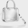 CHARLES & KEITH
Perline Metallic Sculptural Top Handle Bag - Silver - Image 4
