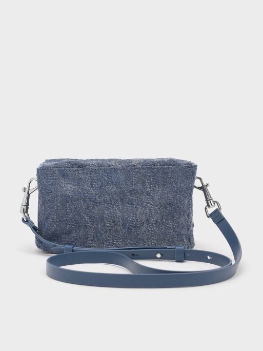 CHARLES & KEITH Matina Denim Crossbody Bag - Denim Blue - Image 3