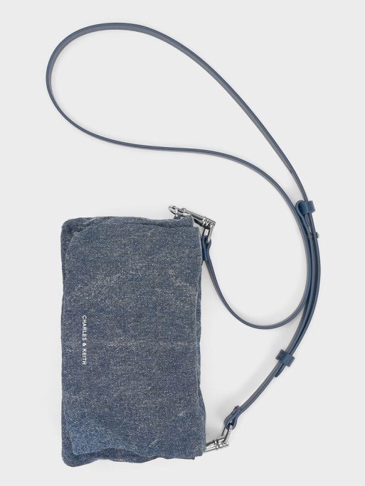 CHARLES & KEITH Matina Denim Crossbody Bag - Denim Blue - Image 4