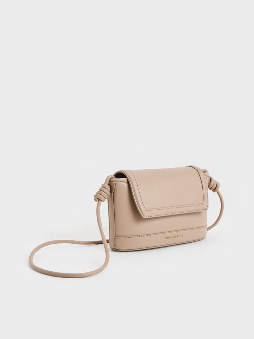 CHARLES & KEITH Sabine Knotted-Strap Bag - Taupe - Image 2