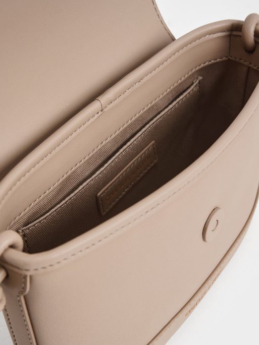 CHARLES & KEITH Sabine Knotted-Strap Bag - Taupe - Image 5