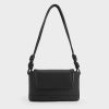 CHARLES & KEITH Sabine Knotted-Strap Bag - Jet Black