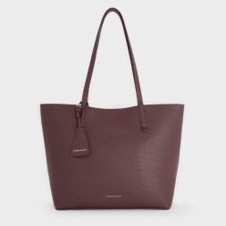 Beryl Tote Bag - Wineberry Red