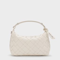 Ivette Woven Shoulder Bag - Cream