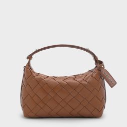 Ivette Woven Shoulder Bag - Chocolate