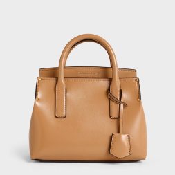 Rene Structured Top Handle Bag - Toffee